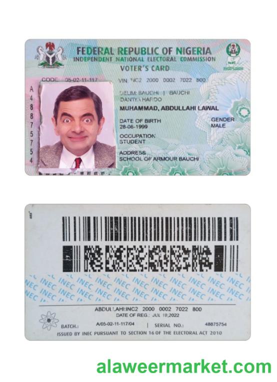 Nigeria Voter's ID card